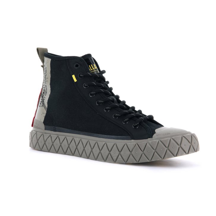 Baskets Palladium Palla Ace Supply Mid High Tops Femme Noir | FR BYF064J